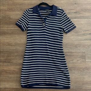Rag & Bone Navy and White Striped Mini Dress size medium